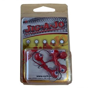Jig-A-Jo 1/4Oz Googly Head Red (5/Pkg)