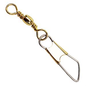 Brass Barrel Swivel (with safety snap) - Size 3