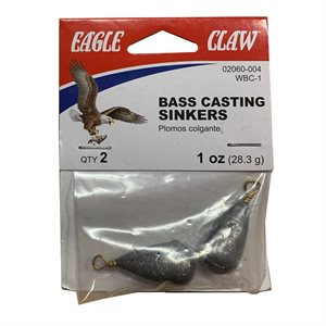 Eagle Claw Bass Casting Sinker, Lead - Size 1 oz.