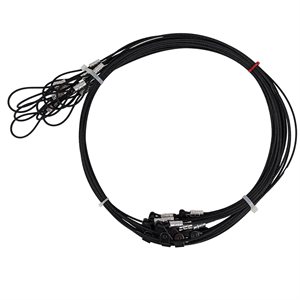 #1 Snare, 5 Ft.Black Cable, 3/32", 7X7, A/C, Loop (1 Doz.)