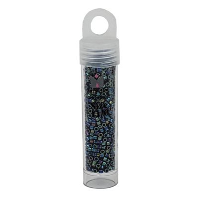 Delica Beads - RD Black AB, (11/0)