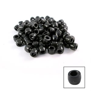 Plastic Mini Crow Beads - Black