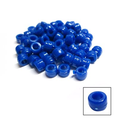 Plastic Mini Crow Beads - Royal Blue