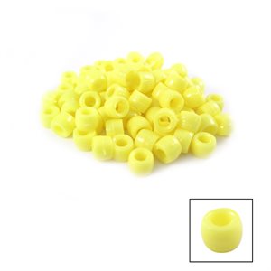 Plastic Mini Crow Beads - Yellow
