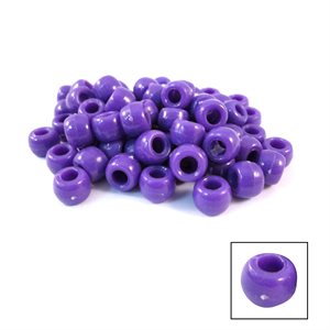 Plastic Crow Beads - Purple