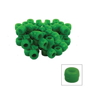 Plastic Mini Crow Beads - Green