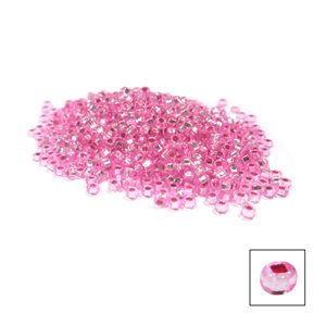 Glass Seed Beads - Silver Lined Rose