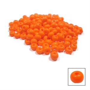 Glass Pony Beads - Orange