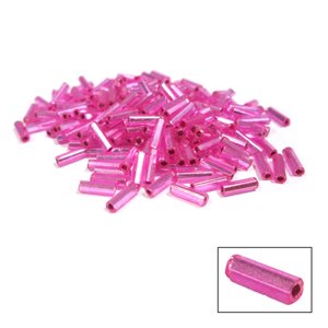 Glass Bugle Beads - Pink (1/4")