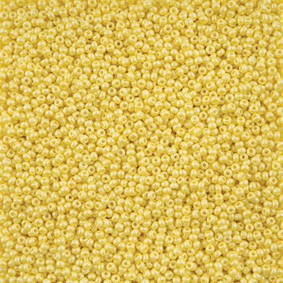 Seed Beads 10/0 Dyed Chalk Light Yellow 40g
