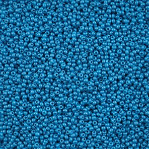 Seed Beads 10/0 Dyed Chalk Dark Turquoise