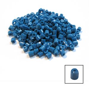 Glass 2 Cut Beads - Opaque Dark Blue 