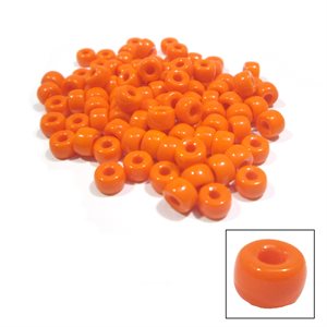 Glass Crow Beads Mini - Orange