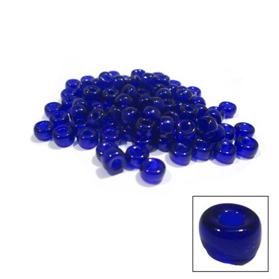 Glass Crow Beads Mini - Transparent Royal Blue