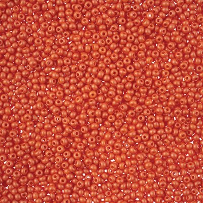 Seed Beads 11/0 Dyed Chalk Orange 40g