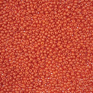 Seed Beads 11/0 Dyed Chalk Orange