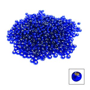 Glass Seed Beads - Silver Lined Royal Blue