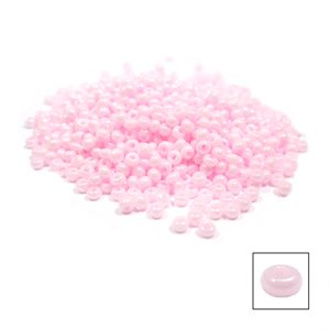 Glass Seed Beads - Pink Opaque Dyed