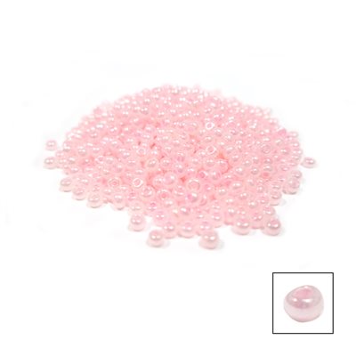Glass Seed Beads - Pale Pink Opaque Pearl