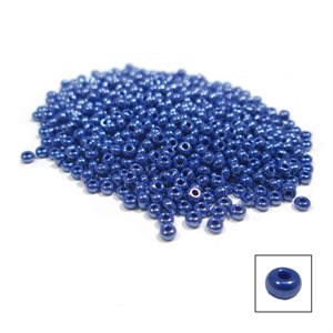 Glass Seed Beads - Royal Blue Lustre Opaque