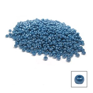 Glass Seed Beads - Dark Blue Lustre Opaque