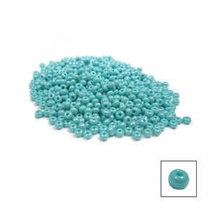Glass Seed Beads - Turquoise Lustre Opaque