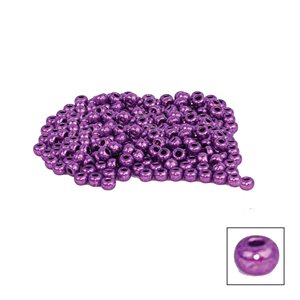 Glass Pony Beads - Metalic Purple