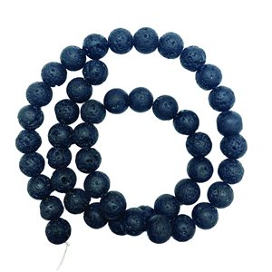Lava Beads - Black (8 mm) 