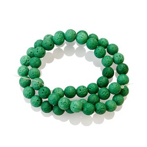 Lava Beads - Green (6 mm) 