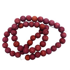 Lava Beads - Maroon (8 mm) 