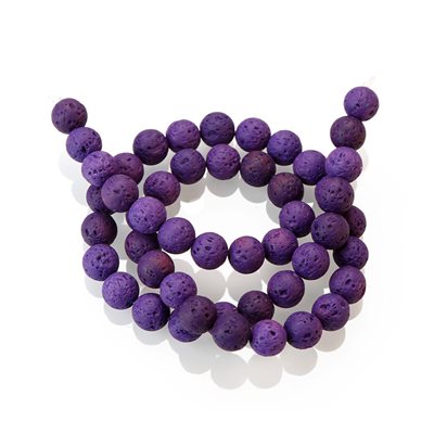 Lava Beads - Purple (6 mm) 