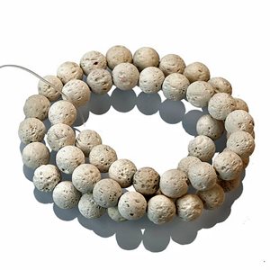 Lava Beads - White (8 mm) 