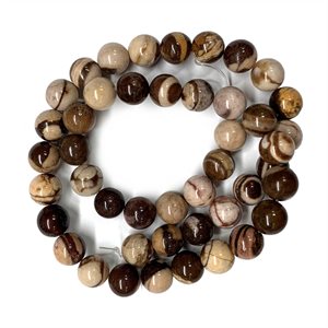Beads - Round Stones, Australian Zebra  8 mm