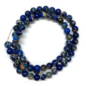 Beads - Round Stones, Blue Jasper  6 mm
