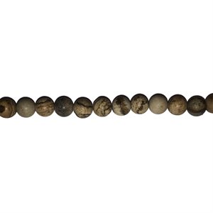 Beads - Round Stones, Picture Jasper 6 mm