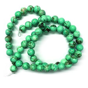 Beads - Round Stones, Turquoise 6 mm