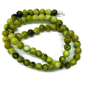 Beads - Round Stones, Yellow Turquoise  6 mm
