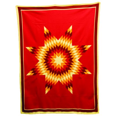 Fleece Blanket - Red Sioux Star