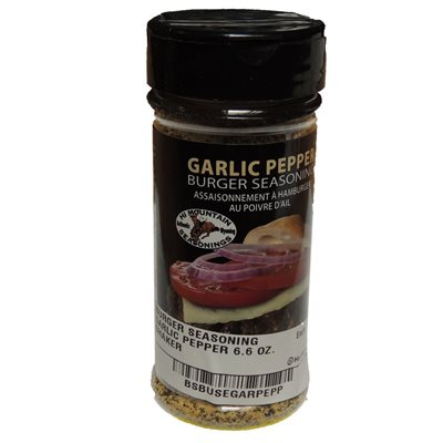 Burger Seasoning Garlic Pepper 6.6 oz Shaker
