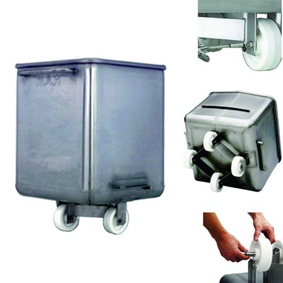 Stainless Steel V-Edge Dump Buggy (With Handle)