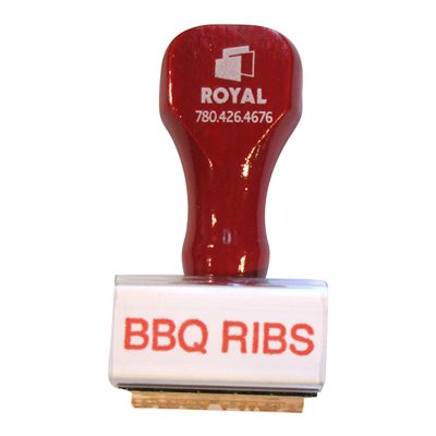 Rubber ID Stamp - BBQ Ribs