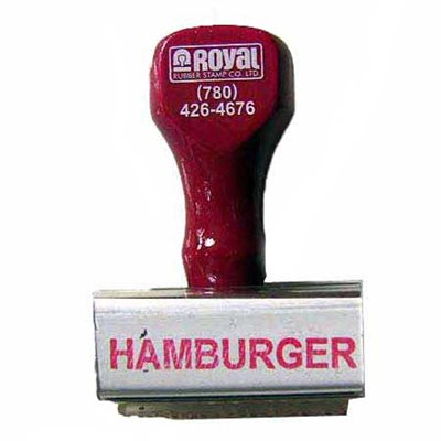 Rubber ID Stamp - Hamburger