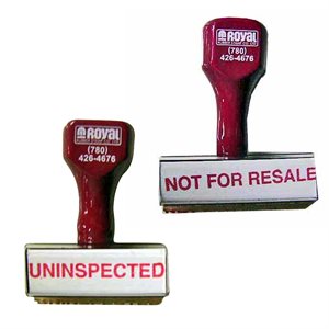 Rubber ID Stamps - Not For Resale / Uninspected