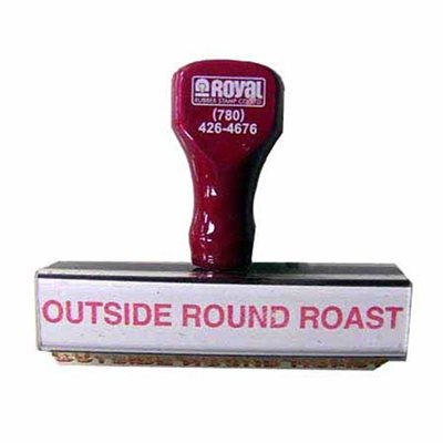 Rubber ID Stamp - Outside Round Roast
