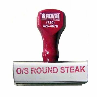 Rubber ID Stamp - Outside Round Steak