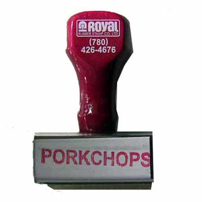 Rubber ID Stamp - Pork Chops