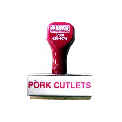 Rubber ID Stamp - Pork Cutlet