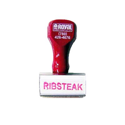 Rubber ID Stamp - Rib Steak
