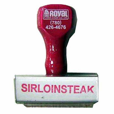 Rubber ID Stamp - Sirloin Steak