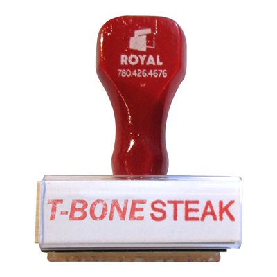 Rubber ID Stamp - T-Bone Steak